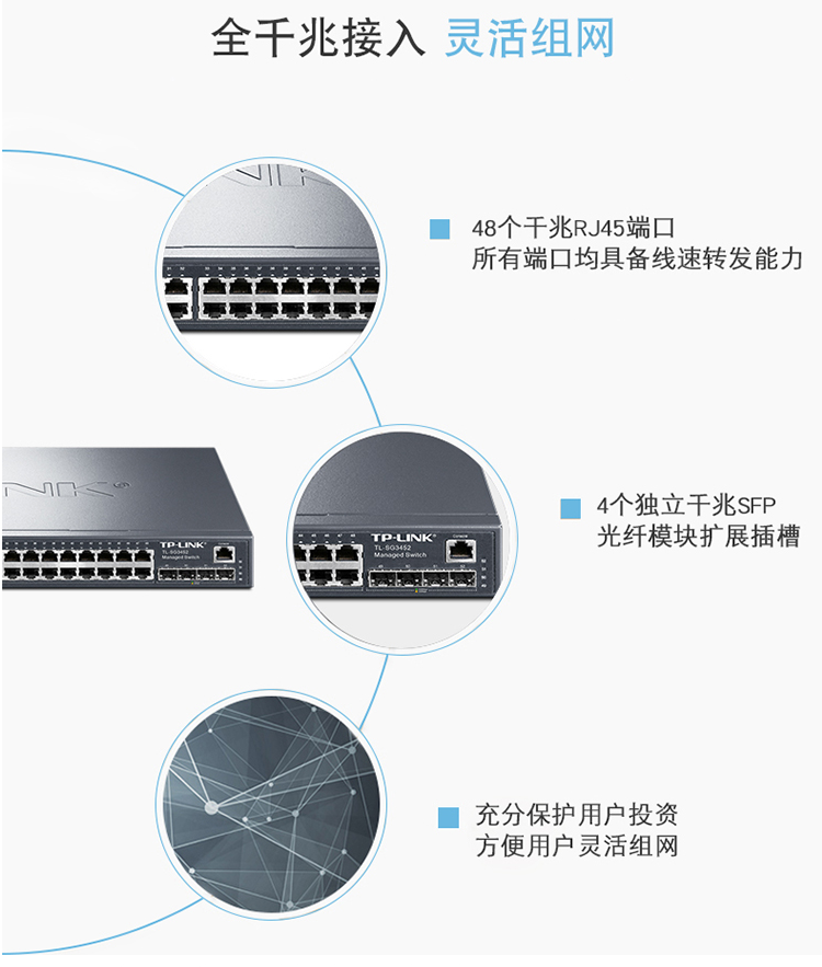 TP-LINK 以太網(wǎng)企業(yè)級48口全千兆網(wǎng)管PoE交換機(jī)