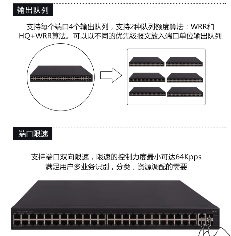 華三 千百兆混合二層交換機(jī)