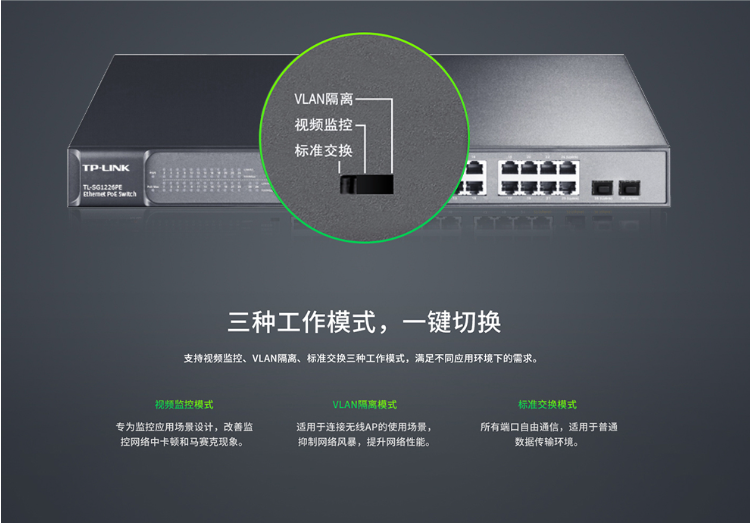 TP-LINK 24口全千兆以太網(wǎng)PoE交換機