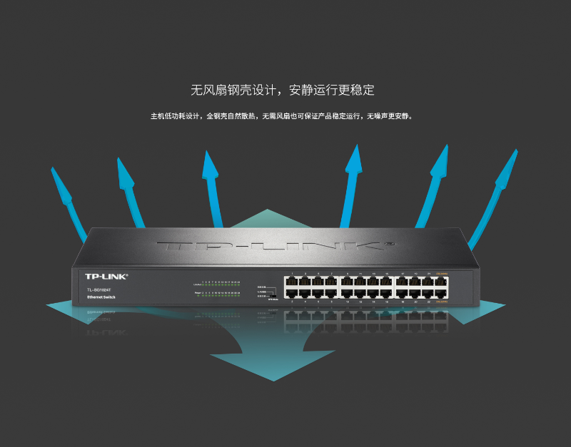 TP-LINK 24口全千兆以太網交換機