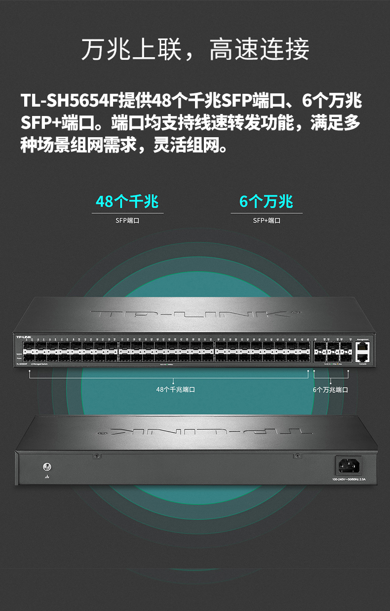 TP-LINK TL-SH5654F萬兆上聯(lián)交換機